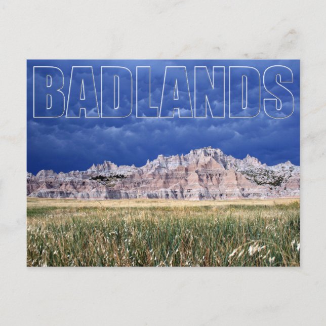 Badlands and Prairie South Dakota Postcard (Front)