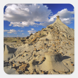 Badlands at Dinosaur Provincial Park in Alberta, 3 Square Sticker