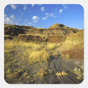 Badlands at Dinosaur Provincial Park in Alberta, Square Sticker
