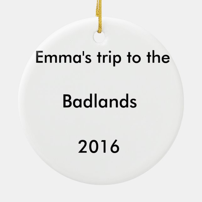 Badlands Christmas Tree Ornament (Back)