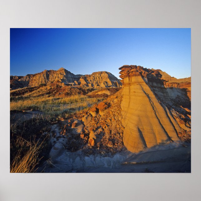 Badlands formations at Dinosaur Provincial Park 3 Poster (Front)