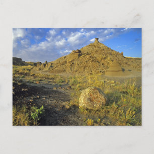 Badlands formations at Dinosaur Provincial Park Postcard