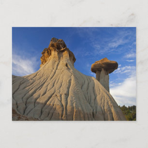 Badlands formations at Makoshika State Park in Postcard