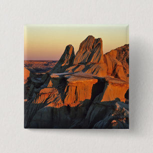 Badlands in Theodore Roosevelt National Park 2 Inch Square Button