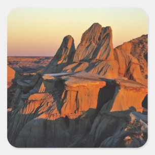 Badlands in Theodore Roosevelt National Park Square Sticker