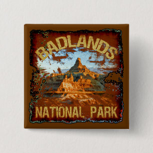 Badlands National Park 2 Inch Square Button