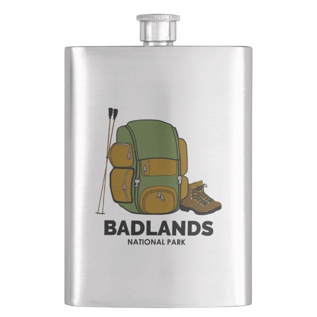 Badlands National Park Backpack Hip Flask (Front)