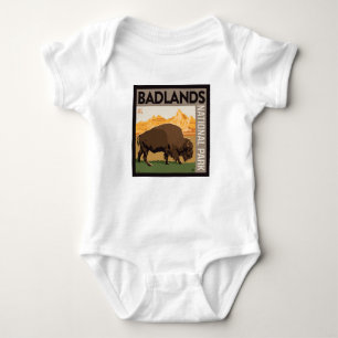 Badlands National Park Buffalo Baby Bodysuit