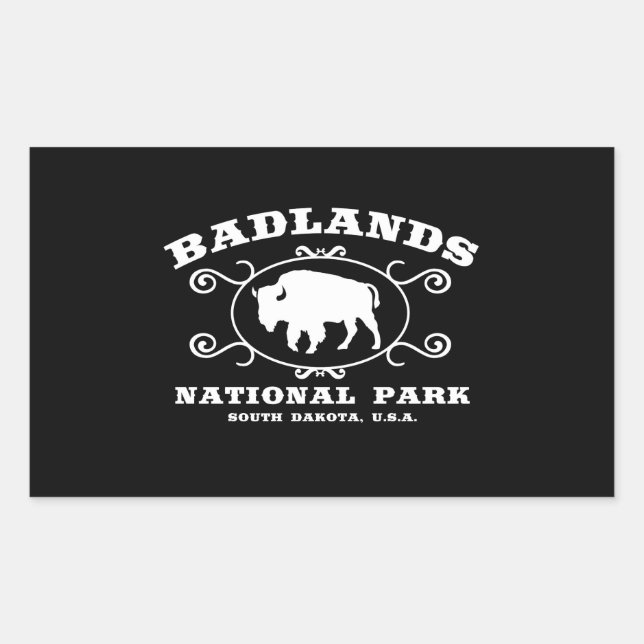 Badlands National Park Buffalo Sticker (Front)