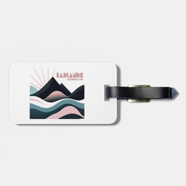 Badlands National Park Coloured Hills Luggage Tag (Back Horizontal)