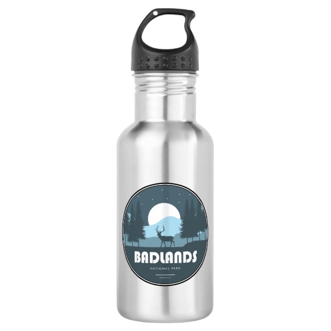Badlands National Park Deer 532 Ml Water Bottle (Front)
