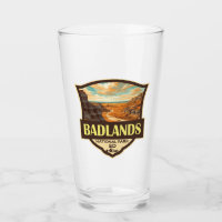 Badlands National Park Illustration Retro