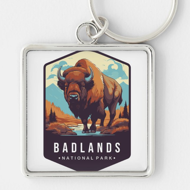 Badlands national park Key chain (Front)