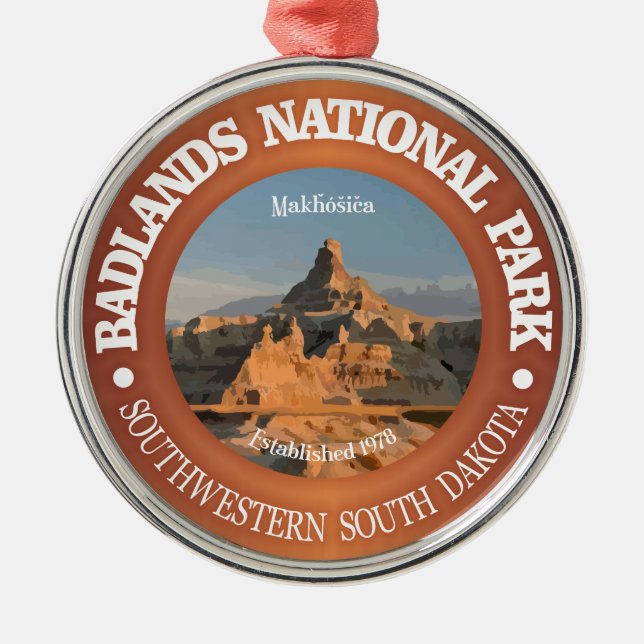 Badlands National Park Metal Ornament (Front)