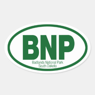 Badlands National Park Oval Sticker