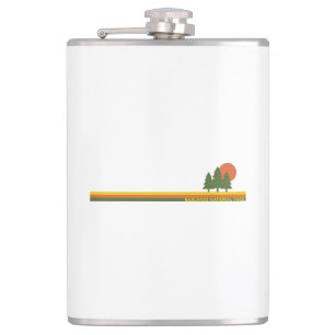 Badlands National Park Pine Trees Sun Hip Flask