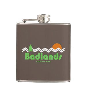 Badlands National Park Retro Hip Flask