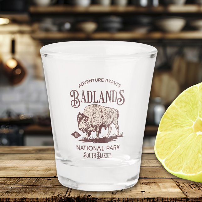 Badlands National Park South Dakota Funny Travel Shot Glass (Creator Uploaded)