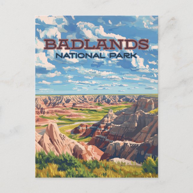 Badlands National Park South Dakota Landscape Postcard (Front)