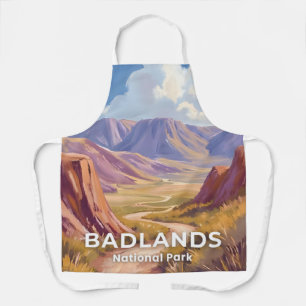 Badlands National Park South Dakota Travel Art Apron