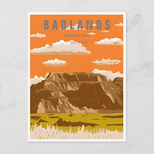 Badlands National Park South Dakota Vintage  Postcard (Front)