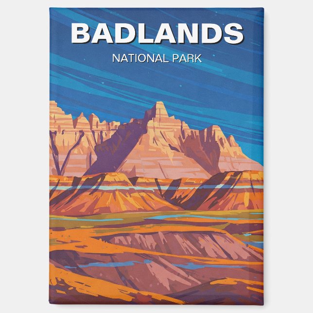 Badlands National Park Souvenir Magnet (Front)