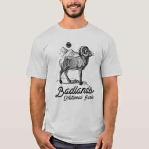 Badlands National Park with Bighorn Sheep T-Shirt