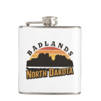Badlands North Dakota Retro