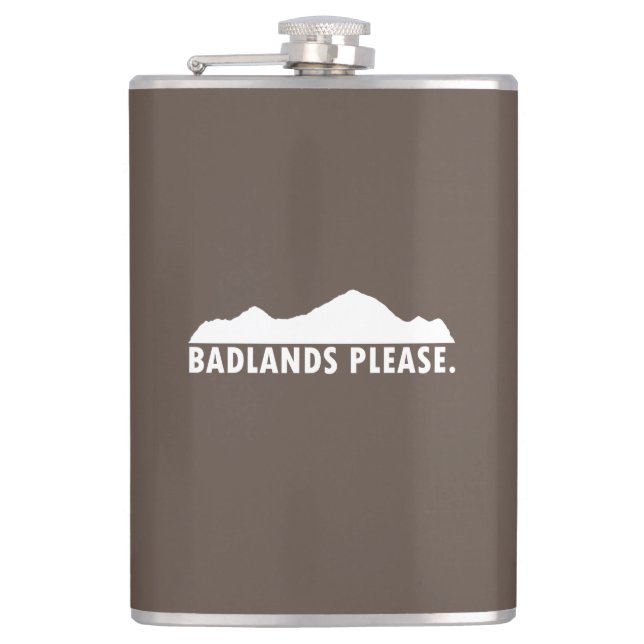 Badlands Please Hip Flask (Front)