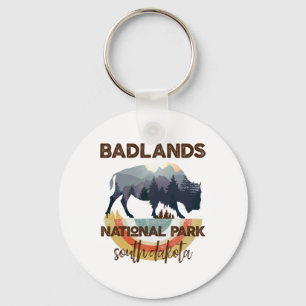 Badlands South Dakota Shirt Sd National Park Hikin Keychain