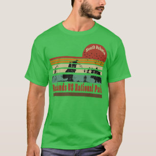 Badlands US National Park South Dakota Distressed T-Shirt