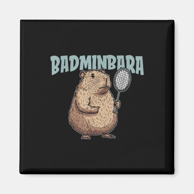 Badminbara Shuttle Racquet - Team Badminton Capyba Magnet (Front)