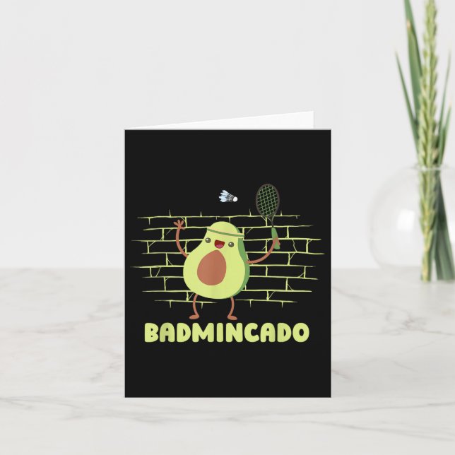 Badmincado - Racket Funny Player Game Match Badmin Card (Front)