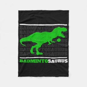 Badminto Saurus Rex Birdie Shuttle Dino Badminton  Fleece Blanket