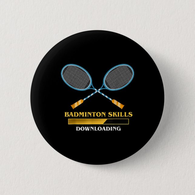 Badminton 0  2 inch round button (Front)