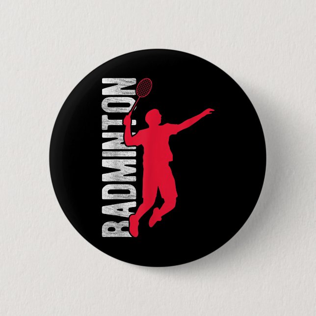 Badminton 0  2 inch round button (Front)