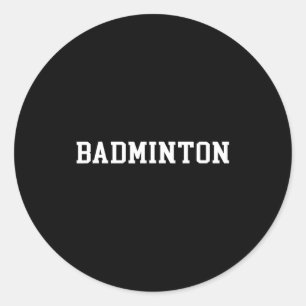 Badminton _1  classic round sticker
