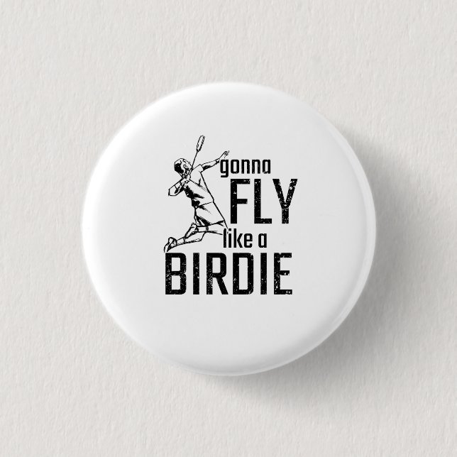 Badminton 1 Inch Round Button (Front)