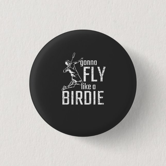 Badminton 1 Inch Round Button (Front)