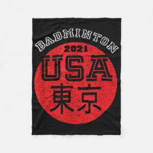 Badminton 2021 Usa Fleece Blanket