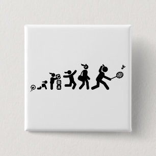 Badminton 2 Inch Square Button