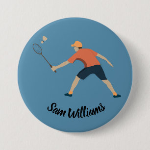 Badminton 3 Inch Round Button