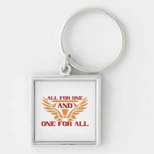 Badminton - All for one and one for all Keychain
