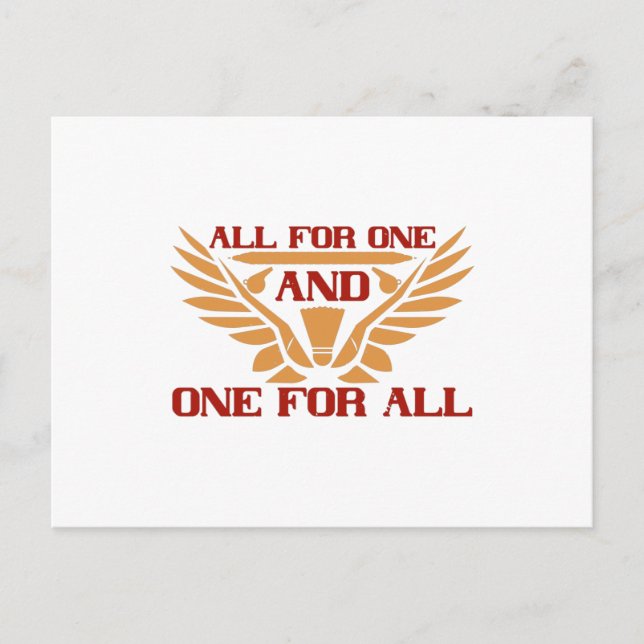 Badminton - All for one and one for all Postcard (Front)