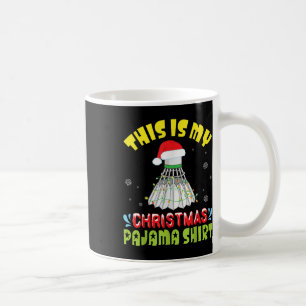 Badminton And Santa Costume Snow This Is My Christ Coffee Mug