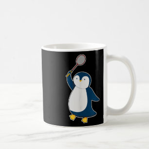 Badminton And Shuttle Player Penguin  Coffee Mug