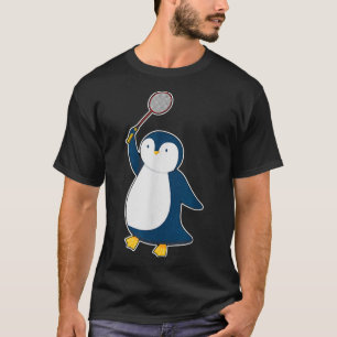 Badminton And Shuttle Player Penguin T-Shirt