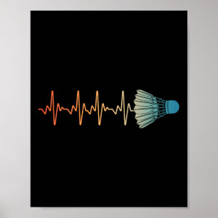 Badminton Art For Men Women Badminton Lover Badmin Poster