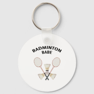 Badminton Babe Keychain