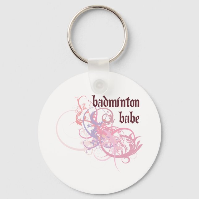 Badminton Babe Keychain (Front)